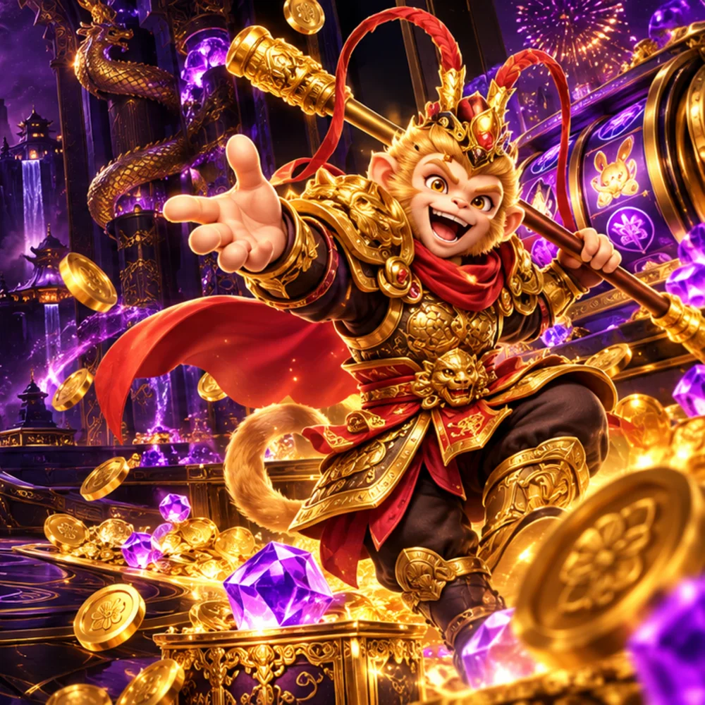 การ์ดทดลองเกม PP ตัวละครแฟนตาซีสีม่วงทอง