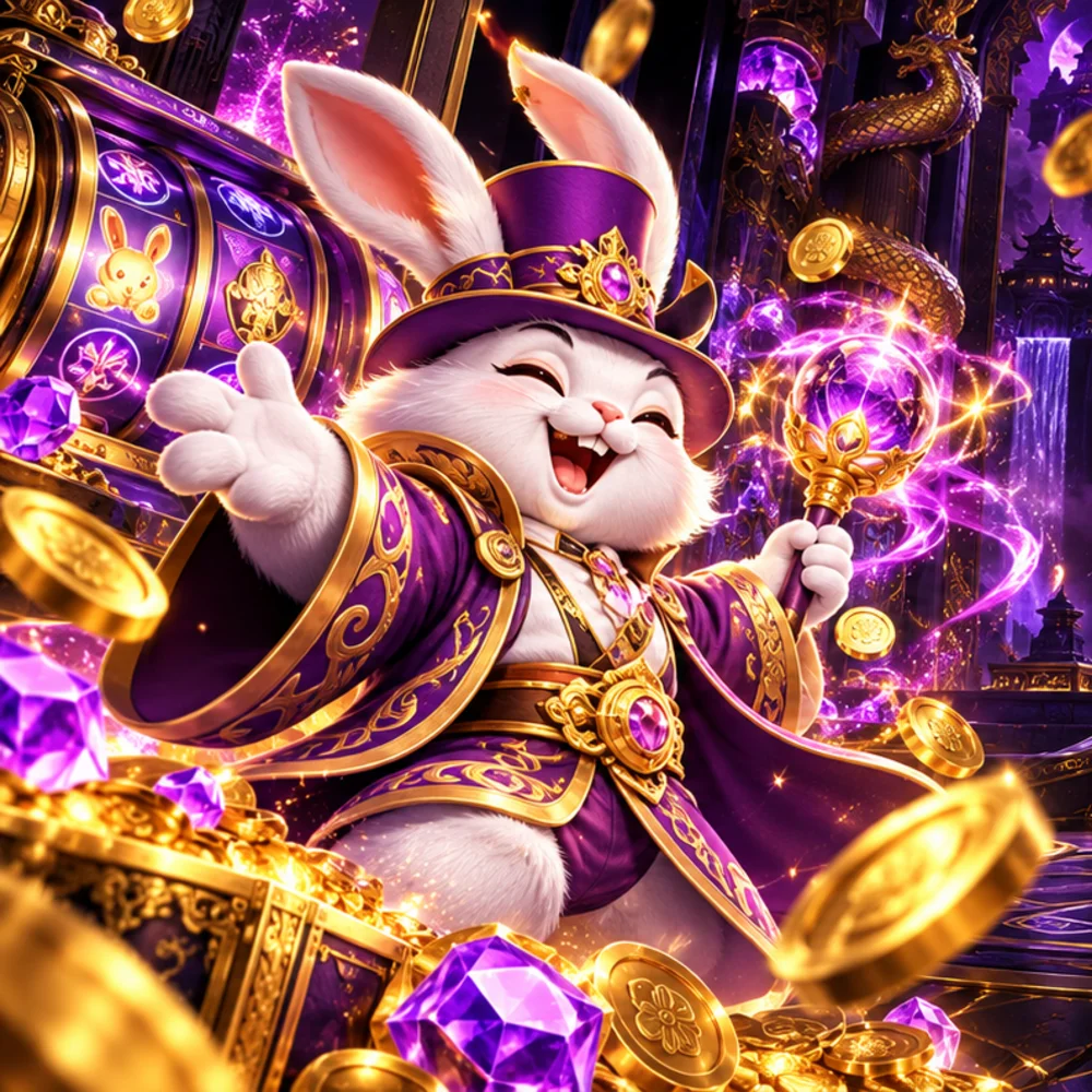 ตัวละครเกมสล็อตแฟนตาซีโทนม่วงทอง MWINN555